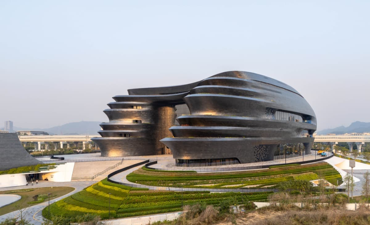 Shenzhen Science and Technology Museum exterior showing futuristic architecture