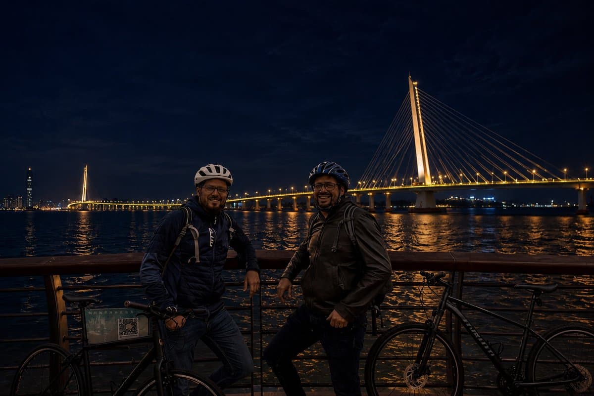 Shenzhen Guided Bike Tour: Cycling at Night From City to Sea - Photo 2